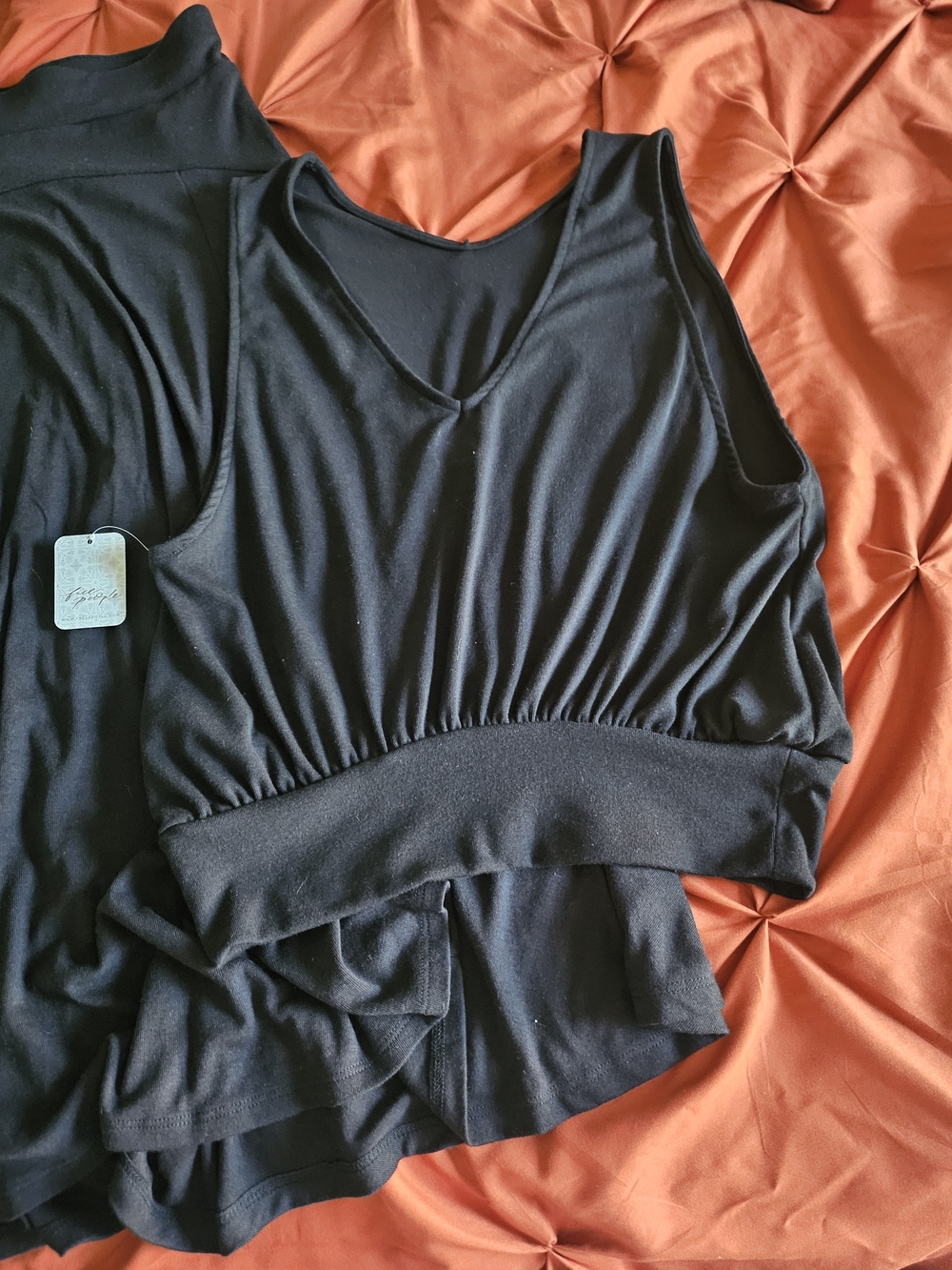 2 Pc Black V-Neck Tank Top - With a Matching A-line Maxi Skirt. NWT